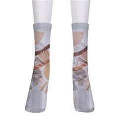 Boho Background Leaves Botanical Crew Socks