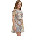 Boho Background Leaves Botanical Kids  Sweet Collar Dress View2