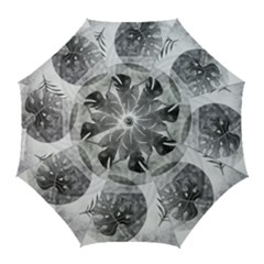 Vintage Retro Boho Background Leaves Botanical Golf Umbrellas