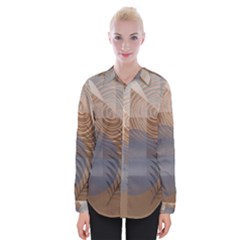 Boho Background Leaves Botanical Retro Vintage Art Womens Long Sleeve Shirt