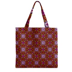 Illustrations Background Pattern Mandala Seamless Zipper Grocery Tote Bag