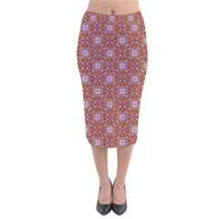 Illustrations Background Pattern Mandala Seamless Velvet Midi Pencil Skirt