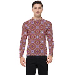 Illustrations Background Pattern Mandala Seamless Men s Long Sleeve Rash Guard by Maspions