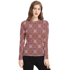 Illustrations Background Pattern Mandala Seamless Women s Long Sleeve Rash Guard