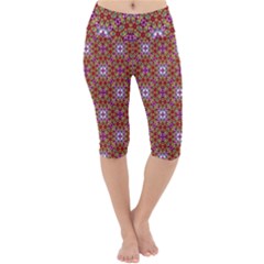 Illustrations Background Pattern Mandala Seamless Lightweight Velour Cropped Yoga Leggings