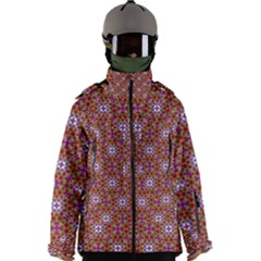 Illustrations Background Pattern Mandala Seamless Men s Zip Ski And Snowboard Waterproof Breathable Jacket