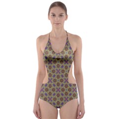 Art Illustrations Background Pattern Mandala Seamless Cut-out One Piece Swimsuit