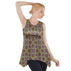 Art Illustrations Background Pattern Mandala Seamless Side Drop Tank Tunic