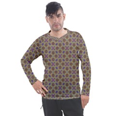 Art Illustrations Background Pattern Mandala Seamless Men s Pique Long Sleeve T-shirt