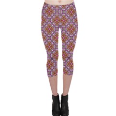 Pattern Mandala Seamless Capri Leggings  by Maspions