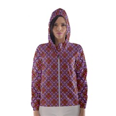 Pattern Mandala Seamless Women s Hooded Windbreaker