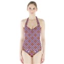 Pattern Mandala Seamless Halter Swimsuit View1