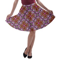 Pattern Mandala Seamless A-line Skater Skirt