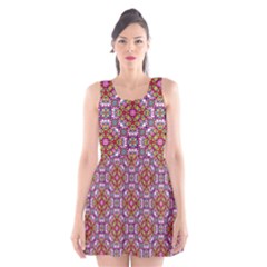 Pattern Mandala Seamless Scoop Neck Skater Dress