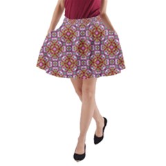 Pattern Mandala Seamless A-line Pocket Skirt