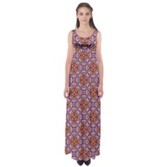 Pattern Mandala Seamless Empire Waist Maxi Dress