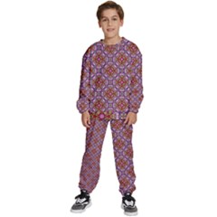 Pattern Mandala Seamless Kids  Sweatshirt Set