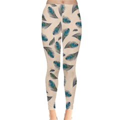 Background Palm Leaves Pattern Everyday Leggings  by Maspions