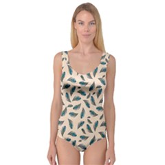 Background Palm Leaves Pattern Princess Tank Leotard 