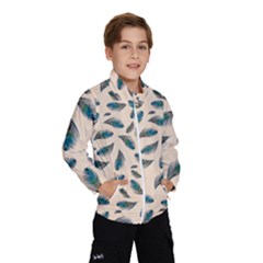 Background Palm Leaves Pattern Kids  Windbreaker