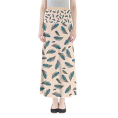 Background Palm Leaves Pattern Full Length Maxi Skirt