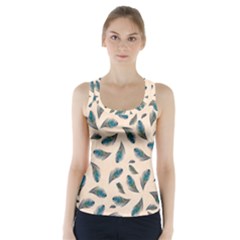 Background Palm Leaves Pattern Racer Back Sports Top