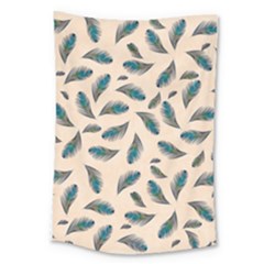 Background Palm Leaves Pattern Large Tapestry