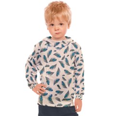 Background Palm Leaves Pattern Kids  Hooded Pullover