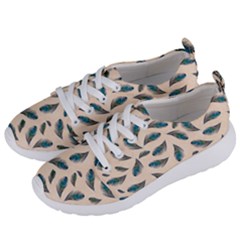 Background Palm Leaves Pattern Women s Lightweight Sports Shoes