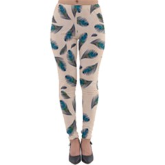 Background Palm Leaves Pattern Lightweight Velour Leggings by Maspions