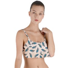 Background Palm Leaves Pattern Layered Top Bikini Top  by Maspions