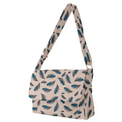 Background Palm Leaves Pattern Full Print Messenger Bag (m)