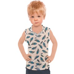 Background Palm Leaves Pattern Kids  Sport Tank Top