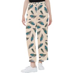 Background Palm Leaves Pattern Women s Pants 