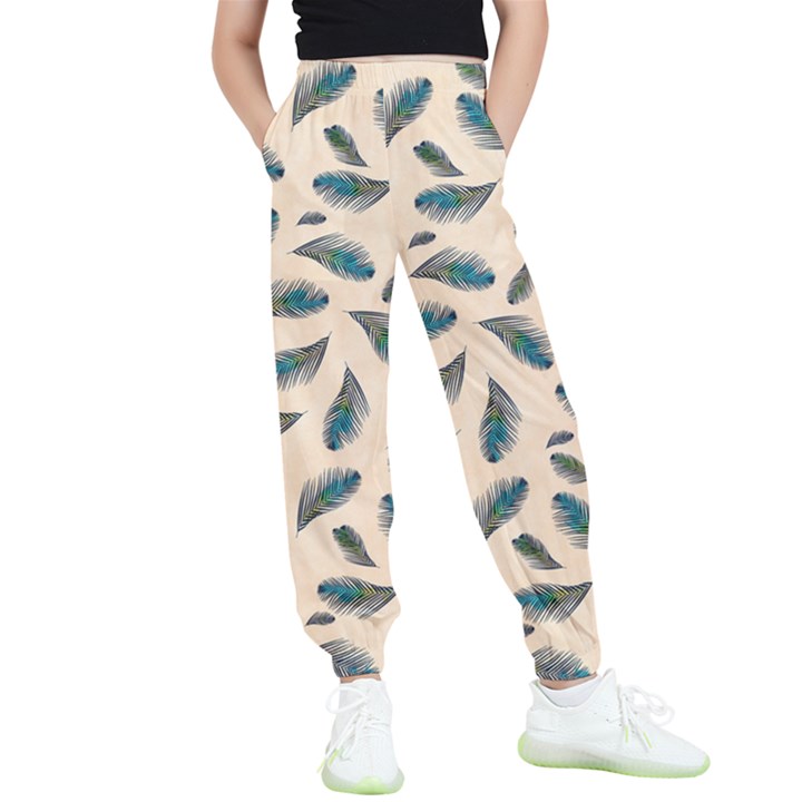 Background Palm Leaves Pattern Kids  Joggers