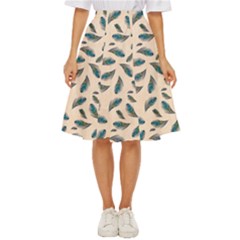 Background Palm Leaves Pattern Classic Short Skirt