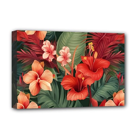 Tropical Flower Bloom Deluxe Canvas 18  X 12  (stretched)