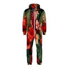 Tropical Flower Bloom Hooded Jumpsuit (kids)