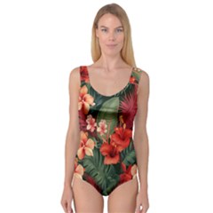 Tropical Flower Bloom Princess Tank Leotard 