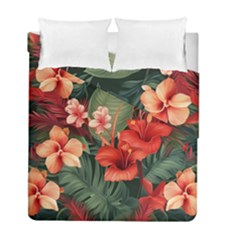 Tropical Flower Bloom Duvet Cover Double Side (full/ Double Size)