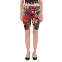 Tropical Flower Bloom Yoga Cropped Leggings View1