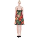 Tropical Flower Bloom Spaghetti Strap Velvet Dress View2