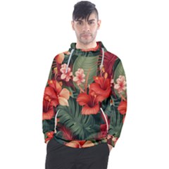 Tropical Flower Bloom Men s Pullover Hoodie