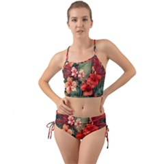 Tropical Flower Bloom Mini Tank Bikini Set