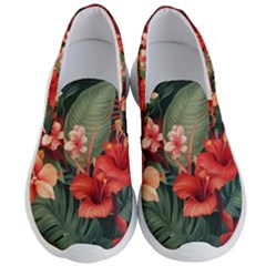 Tropical Flower Bloom Men s Lightweight Slip Ons