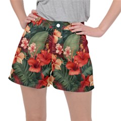 Tropical Flower Bloom Women s Ripstop Shorts