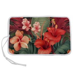 Tropical Flower Bloom Pen Storage Case (m)