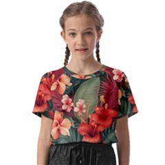 Tropical Flower Bloom Kids  Basic T-shirt