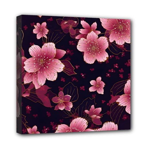 Flower Sakura Bloom Mini Canvas 8  X 8  (stretched)