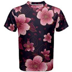 Flower Sakura Bloom Men s Cotton T-shirt